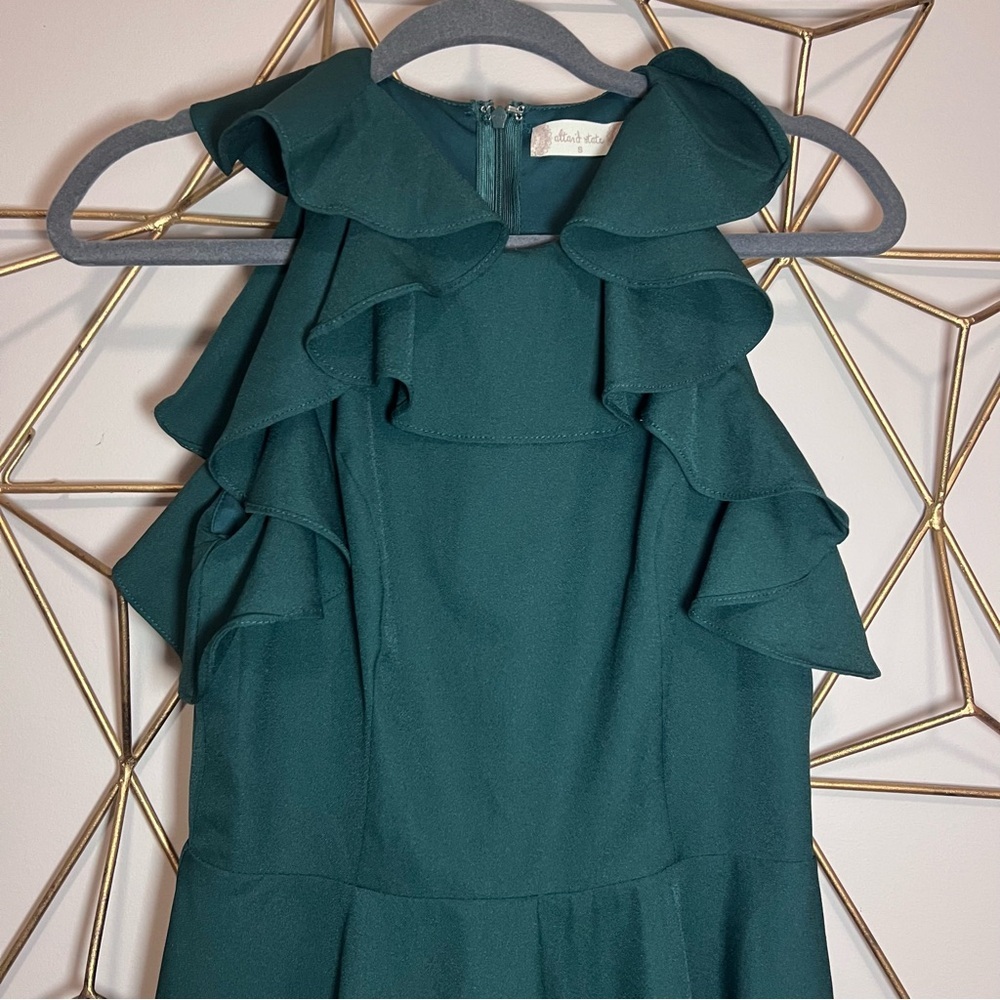 Altar'd State Emerald Ruffle Mini Dress - Picture 2 of 5